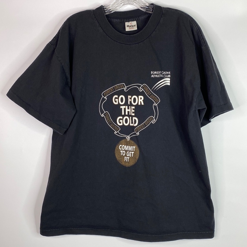 Vintage Murina Go For The Gold Black Tshirt Size XL 90s